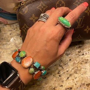 Beautiful Multi Stone Statement Bracelet